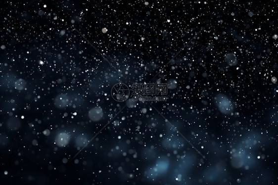 夜空中飘落的雪花图片