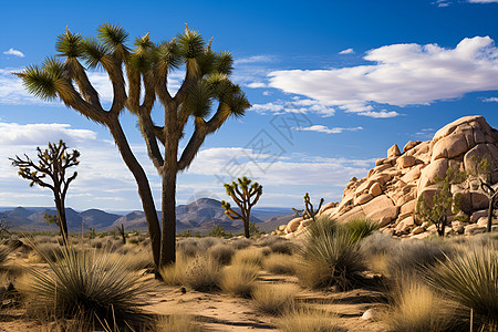 荒漠里坚韧的植物图片