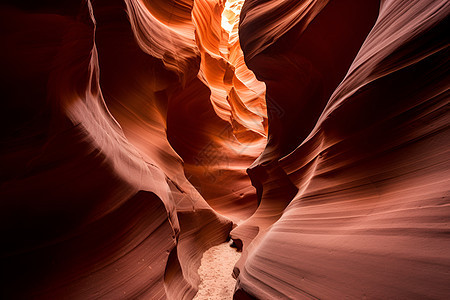 大自然中的红岩峡谷图片