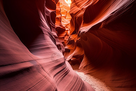 沙漠中的红岩峡谷图片