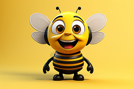 可爱的小蜜蜂背景图片