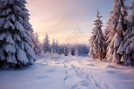 冬日雪景图片