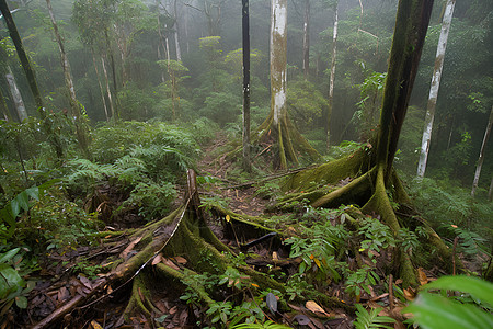 绿意盎然的雨林图片