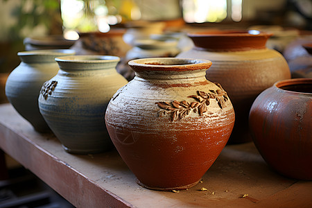 烧制的陶瓷罐图片