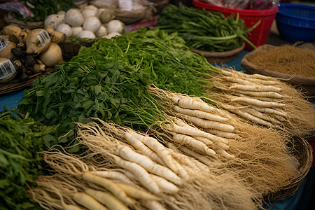 市场上的蔬菜背景图片