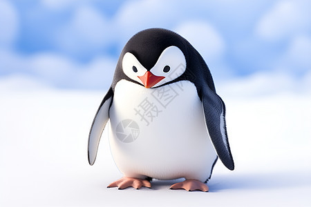 可爱的企鹅背景图片