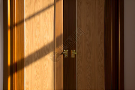 入口的木质门图片