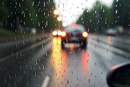 雨水行驶的车辆图片