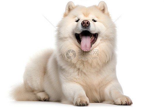 张嘴伸舌的狗图片