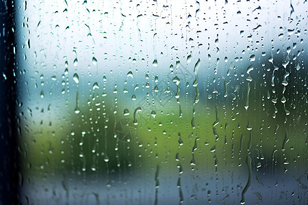 雨中的窗口图片