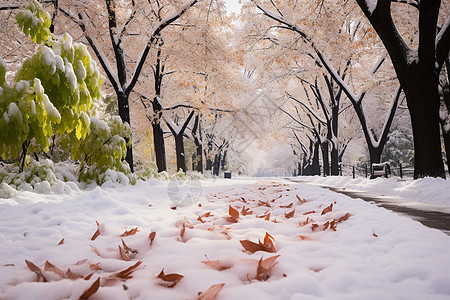 冬日白雪背景图片