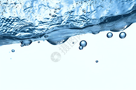 水中流动的气泡图片