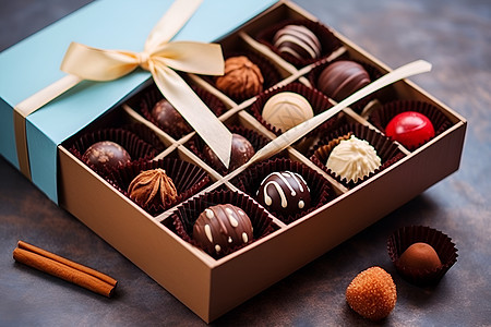甜蜜的礼盒巧克力图片