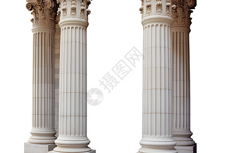 白色背景前的柱子背景图片