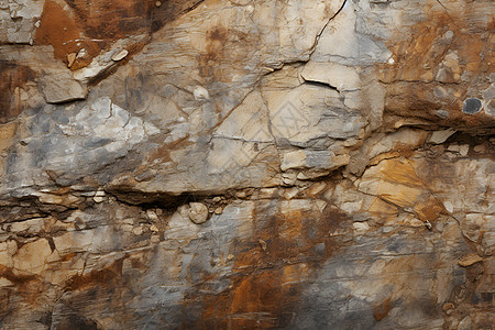 历史斑驳的岩石墙壁背景图片