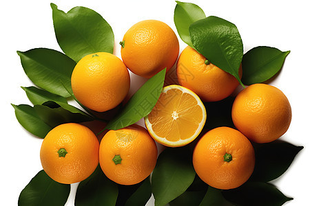 新鲜柑橘的一丛背景图片