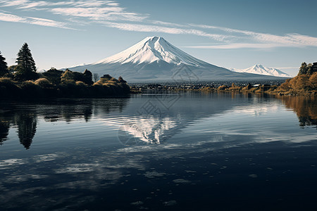 著名的富士山景观图片