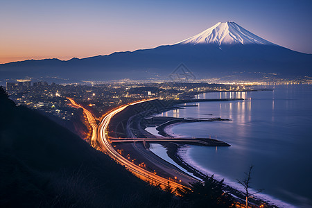 美丽壮观的富士山景观图片