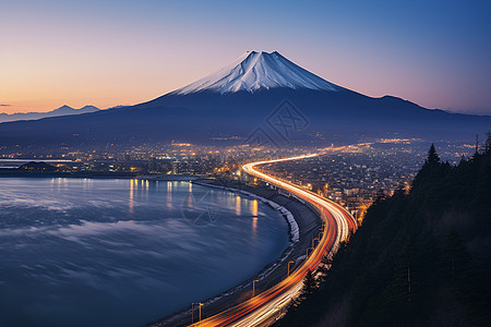 著名的富士山景观图片