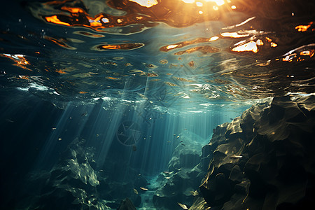 海底的风景背景图片