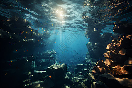 海底的奇观背景图片