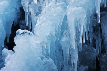 冰雪奇观的冰柱图片