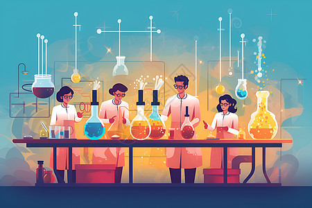 化学实验室的学生背景图片