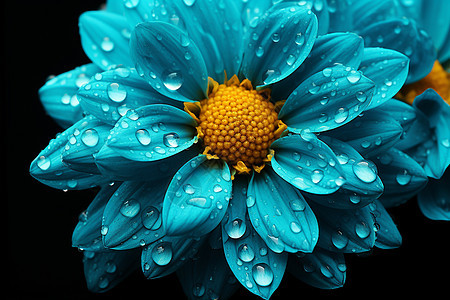 清新的蓝色花朵图片