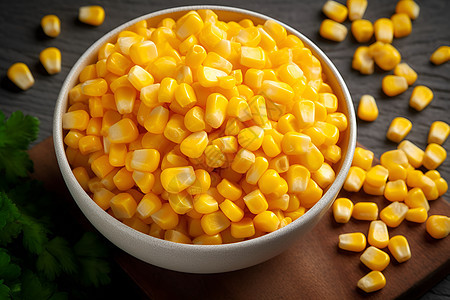一碗玉米粒背景图片