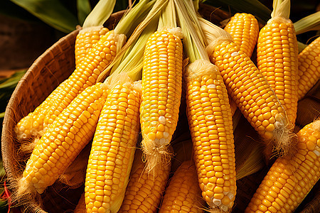 丰收的玉米农作物图片