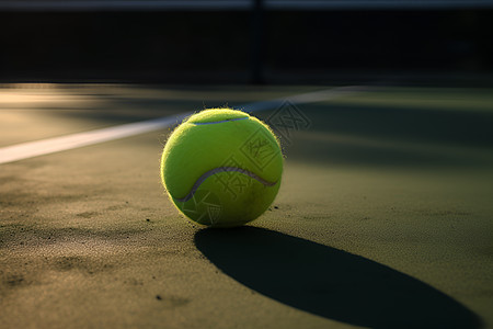 阳光下的网球场图片