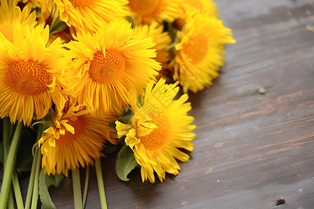 阳光下的黄色花朵背景图片