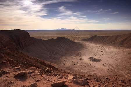 荒无人烟的沙漠背景图片