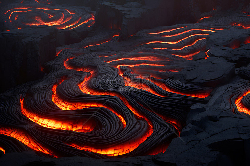 火山的错综复杂形状图片