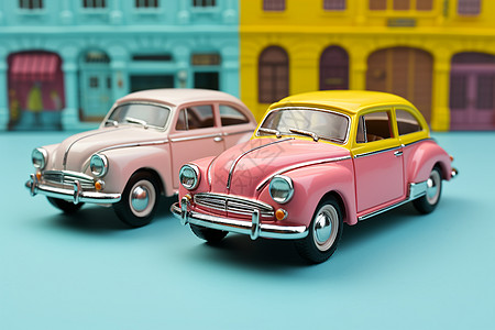 两辆玩具车背景图片