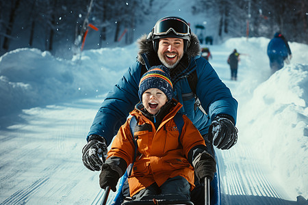 欢乐滑雪背景图片