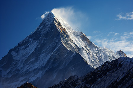 壮丽的冰雪巅峰背景图片