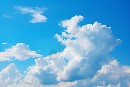 天空中的白色云层背景图片