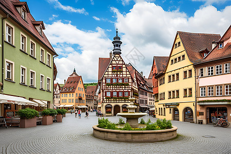 传统历史的建筑小镇背景图片