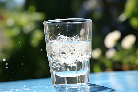 桌上的一杯水背景图片