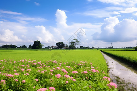 乡村中的田地图片