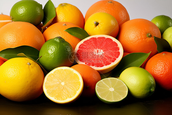 新鲜的成熟柑橘图片