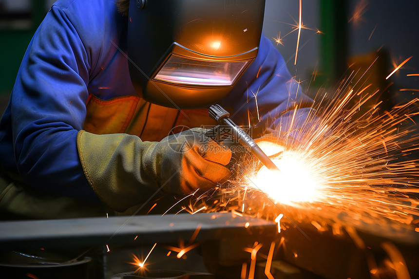 工业焊工的工人图片