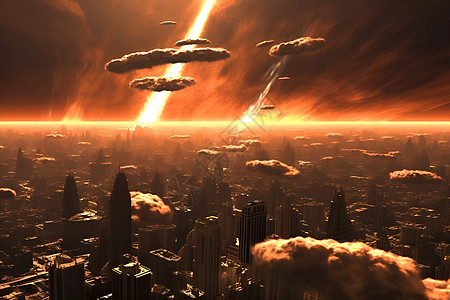 世界末日的城市概念图图片