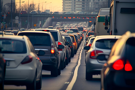 道路信息图表交通拥堵的交通道路背景