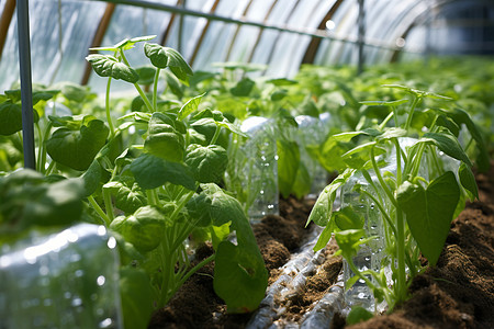温室内生长的蔬菜图片