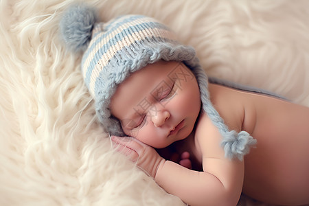 睡梦甜美的小婴儿图片