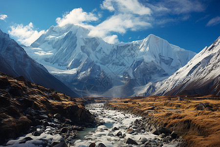 壮丽的雪山山脉图片