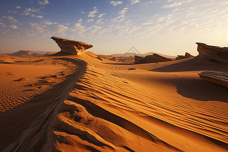 孤独之美沙漠岩石高清图片