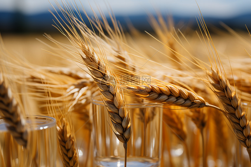 乡村农业种植的麦田图片